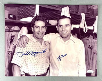 Phil Rizzuto and Yogi Berra Signed 11 x 14 Photo with JSA COA