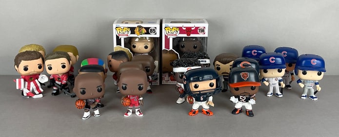 23 - Chicago Bulls, Cubs, Bears, and Blackhawks Funko Pops