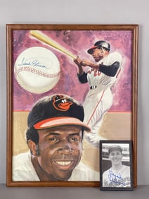 Frank and Brooks Robinson Signed Photo and Print 118/1000
