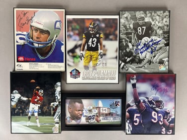 Steve Largent and 4 - Other Football Players Signed Photos