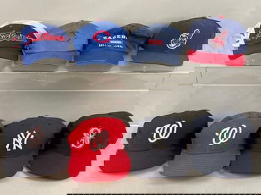 8 - Major League Baseball Hats with Andy Pafko on Chicago Cubs Hat