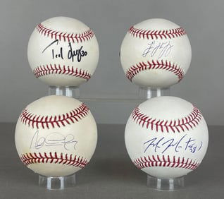 Geovany Soto, Alex Gonzalez, Ted Lilly, and Mike Montgomery Signed Baseballs