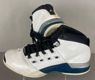 2002 Air Jordan 17 College Blue Shoes Size U.S. 9 1/2