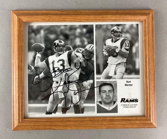 1999 Kurt Warner Signed St. Louis Rams Photo
