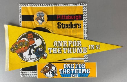 Group of 1981 Pittsburgh Steelers One for The Thumb in 81 Memorabilia