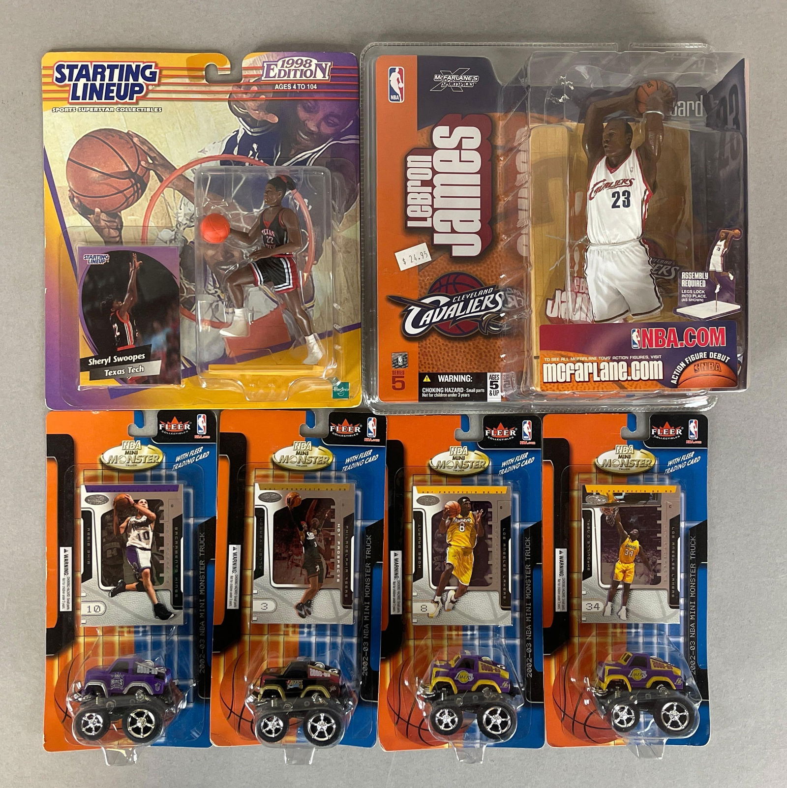 6 - 1998 - 2003 Fleer NBA Mini Monster Truck Starting LineUp and McFarlane Figures (1 of 2)