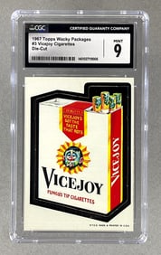 1967 Topps Wacky Packages Vicejoy Cigarettes Die-Cut #3 CGC 9