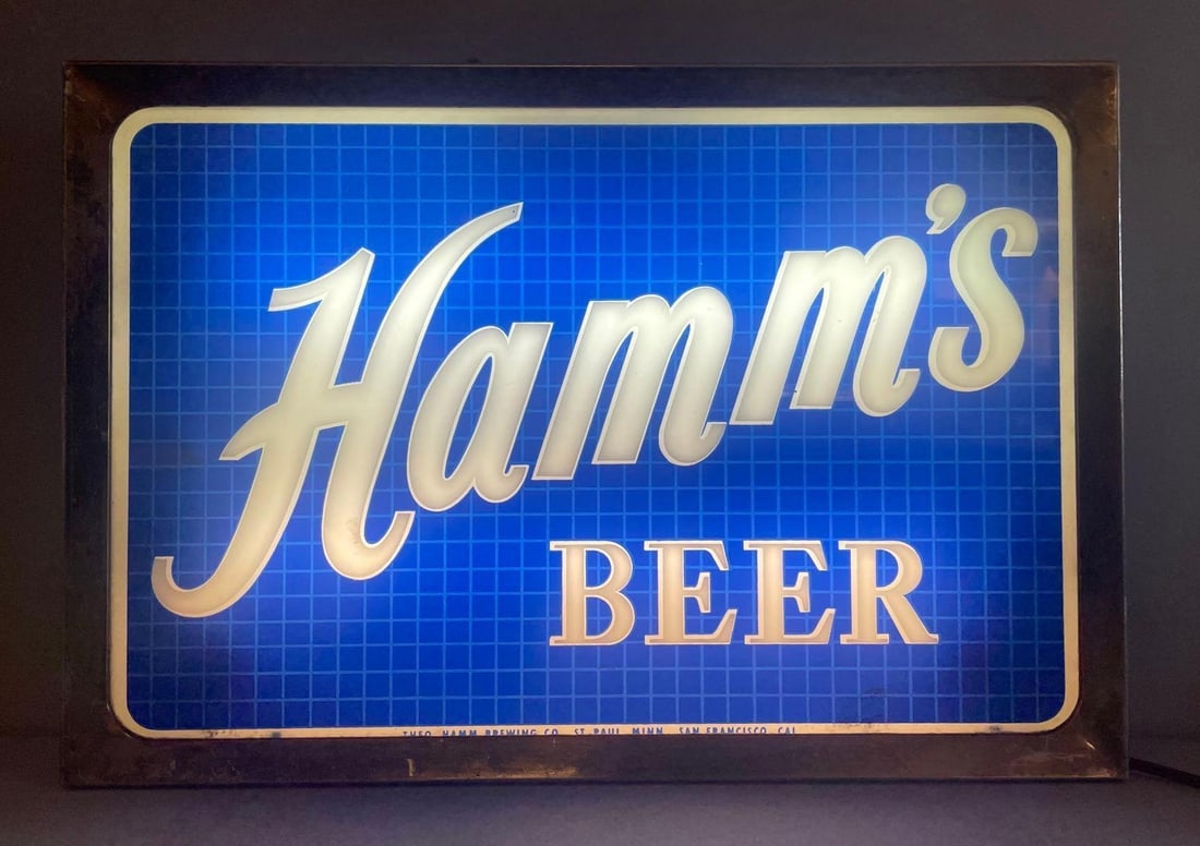 Vintage Hamm's Beer R.O.G. Light-Up Advertising Sign (1 of 3)
