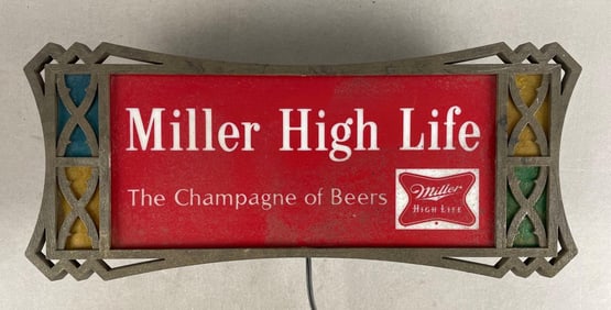 Vintage Miller High Life Beer Light-Up Advertising Sign