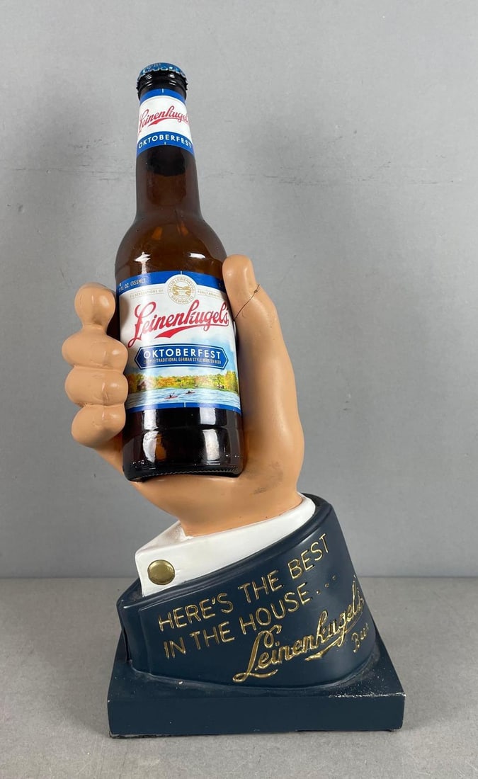 Leinenkugels Beer Resin Hand Back Bar Advertising Display (1 of 3)