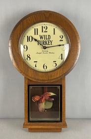 1981 Wild Turkey Bourbon Whiskey Advertising Wall Clock