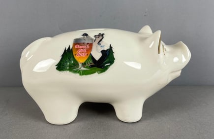 2013 Hamm's Club Ceramic Beer Advertising Piggy Bank