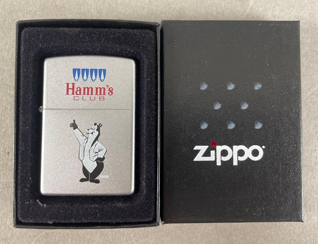 Hamms Club Beer Bear Advertising Zippo Lighter (1 of 3)