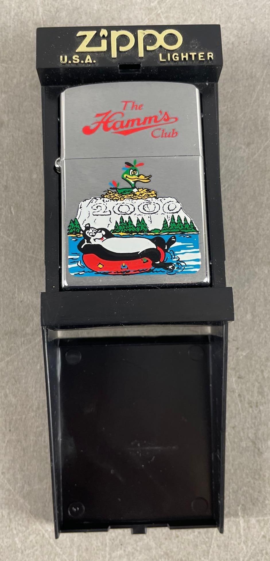 2000 Hamms Club Beer Bear Advertising Zippo Lighter (1 of 3)