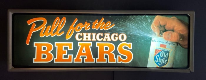 Vintage Opd Style Beer Chicago Bears Light-Up Advertising Sign