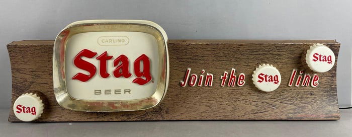 Vintage Carling Stag Beer Light-Up Advertising Sign