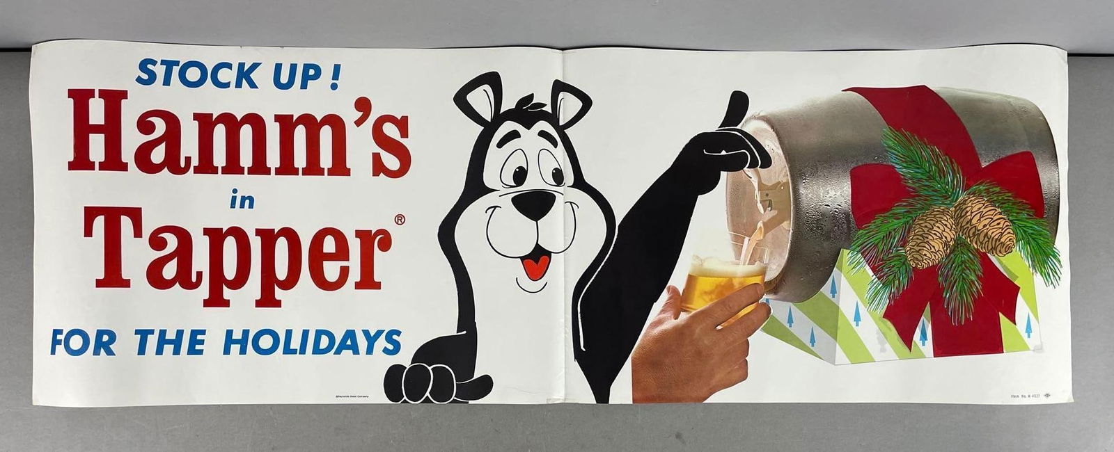 1960s Hamms Beer Tapper Christmas Advertising Lithograph (1 of 2)