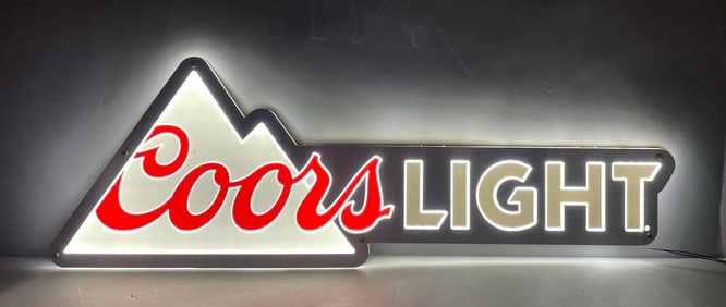 Coors Light Beer Light-Up Advertising Sign