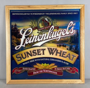 Leinenkugels Sunset Wheat Reflective Beer Advertising Sign