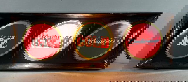Ice Cold Budweiser Motion Light-Up Advertising Sign