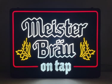 1989 Meister Brau on Tap Light-Up Beer Advertising Sign