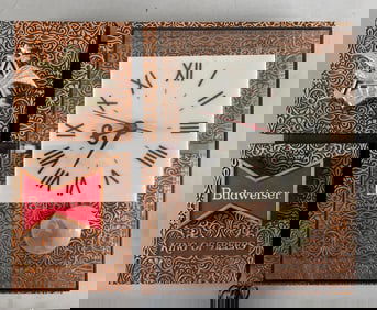 Budweiser King of Beers Light-Up Advertising Clock