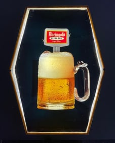 1960s Rheingold Extra Dry Beer Motion Light-Up Advertising Sign