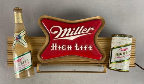Vintage Miller High Life Beer Light-Up Advertising Sign