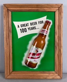 1967 Leinenkugels Beer 100th Anniversary Advertising Sign