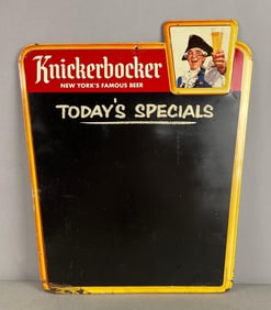 1950s Knickerbocker Beer Today's Special Metal Advertising Sign