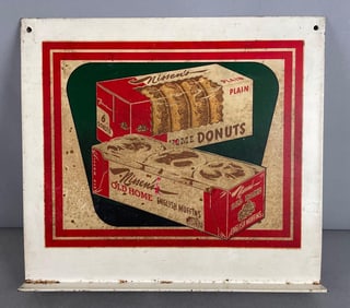Vintage Nissen's Old Home Bread Metal Advertising Display