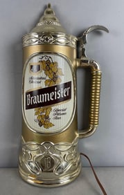 Vintage Braumeister Beer Stein Light-Up Advertising Sign