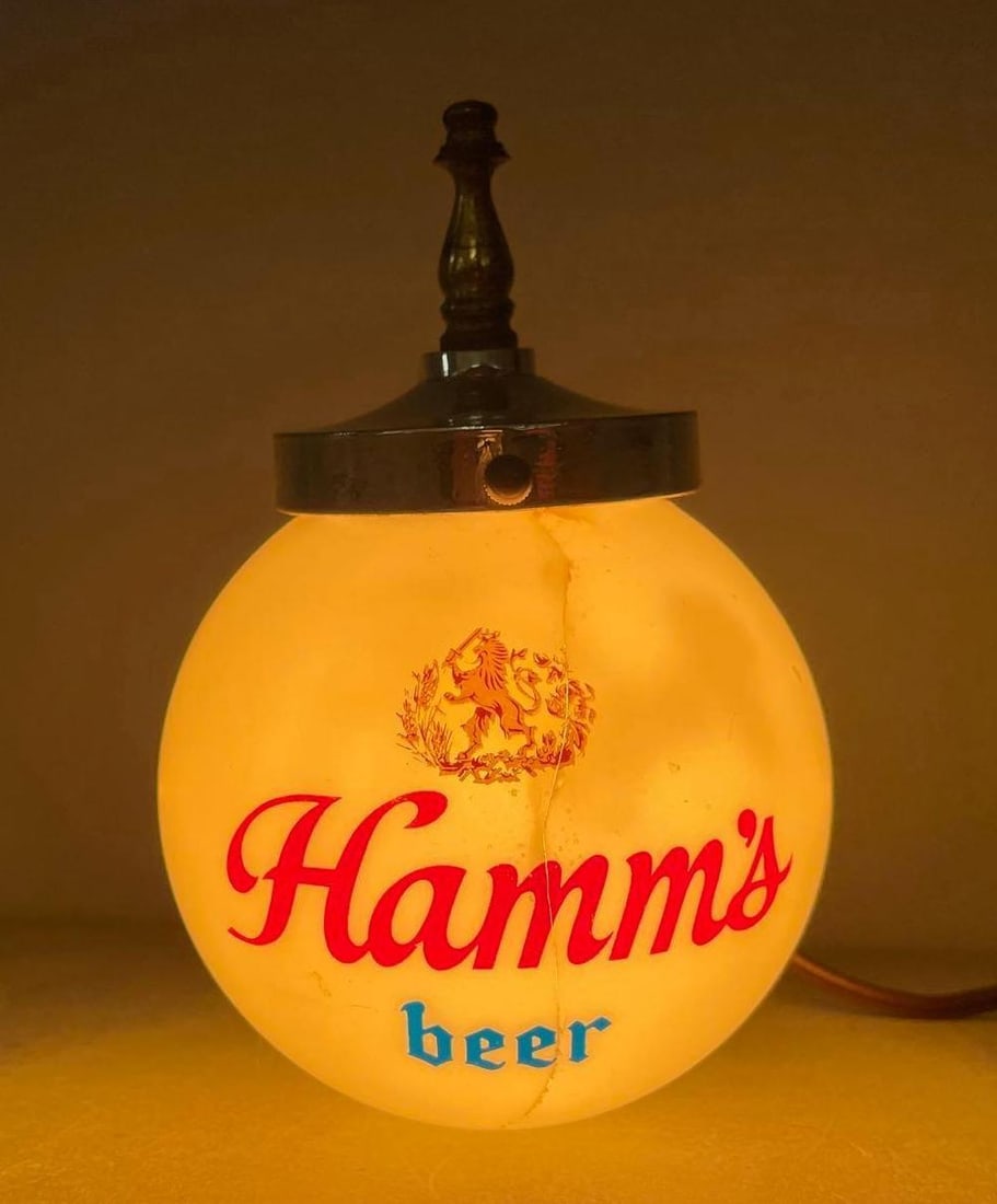 Vintage Hamms Beer Light-Up Advertising Register Topper Lamp (1 of 3)