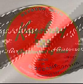 Vintage Kingsbury Aristocrat of Beer Metal Advertising Sign