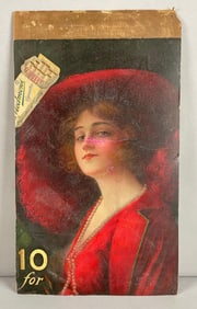 Antique Piedmont Cigarettes Cardboard Advertising Sign