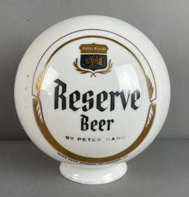 Vintage Peter Hand Reserve Beer Glass Advertising Lamp Shade