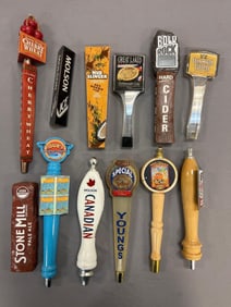 Group of 12 Advertising Beer Tappers