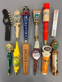 Group of 12 Advertising Beer Tappers
