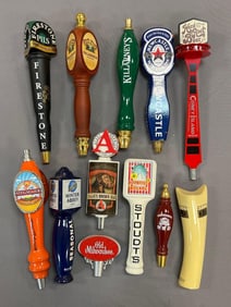 Group of 12 Advertising Beer Tappers