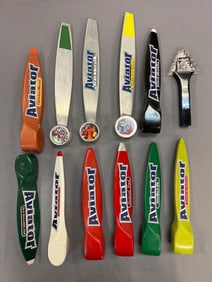 Group of 12 Advertising Beer Tappers