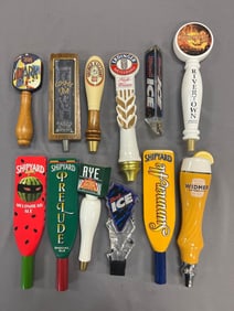 Group of 12 Advertising Beer Tappers
