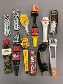 Group of 12 Advertising Beer Tappers