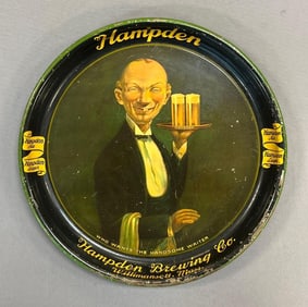 Vintage Hampden Brewing Co. Advertising Metal Beer Tray