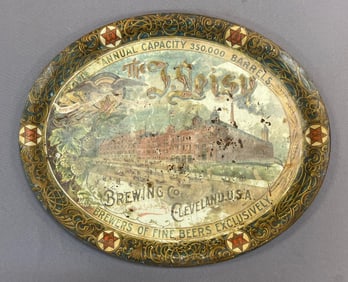 Antique Leisy Brewing Company Advertising Metal Beer Tray