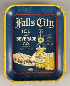 Vintage Falls City Ice and Beverage Advertising Tray