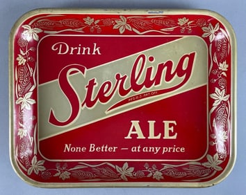 Vintage Sterling Ale Beer Advertising Tray