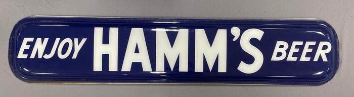 Vintage Enjoy Hamms Beer Plastic Advertising Sign