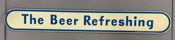 1950s Hamms The Beer Refreshing Metal Advertising Sign