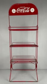 Vintage Coca-Cola Metal Advertising Display Rack
