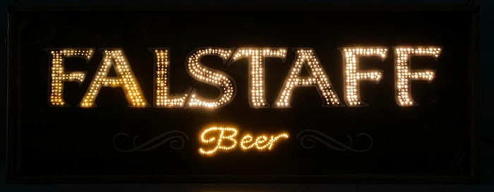 Falstaff Beer Light Up Motion Fiber Optic Advertising Sign
